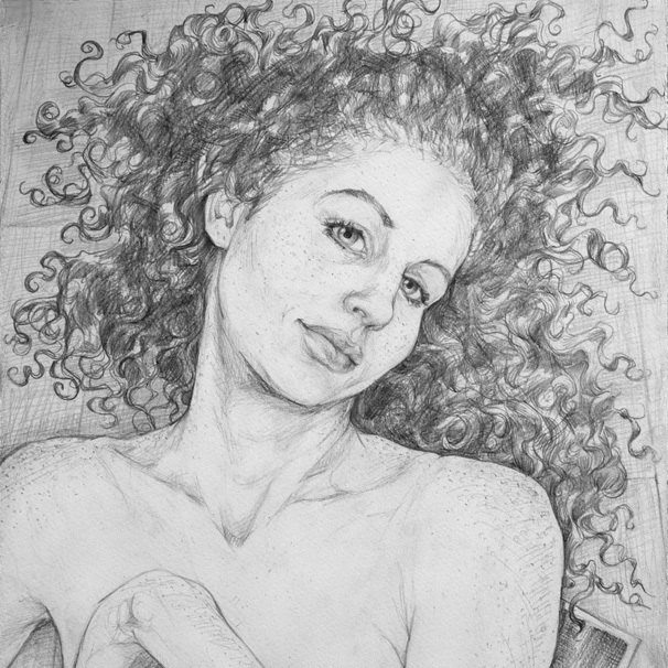 Miss Scarlett Remembers (graphite on paper, 11 in. x 14 in.)